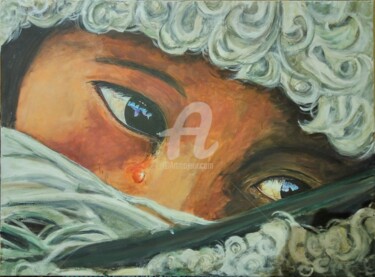 Painting titled "PORTRAIT ENFANT" by Patrice Behra, Original Artwork, Acrylic