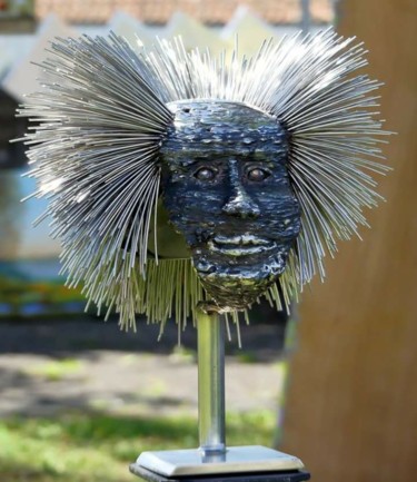 Sculpture titled "Eureka" by Bueno Patrice, Original Artwork, Metals