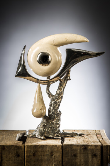 Sculptuur getiteld "Regard de la nature" door Bueno Patrice, Origineel Kunstwerk, Metalen
