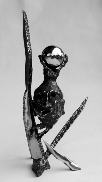 Sculpture titled "Deshumaniser" by Bueno Patrice, Original Artwork, Metals