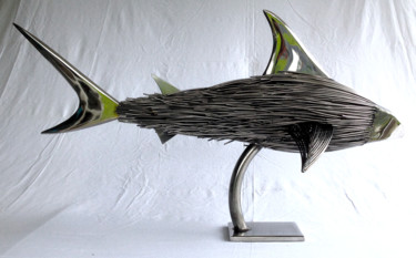 Sculpture titled "Quin" by Bueno Patrice, Original Artwork, Metals