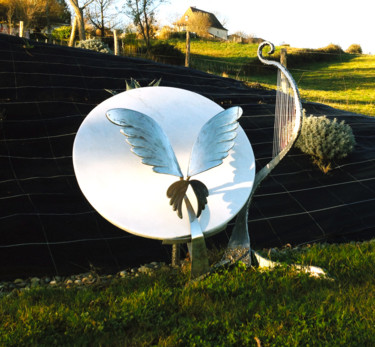 Sculptuur getiteld "Mon ange" door Bueno Patrice, Origineel Kunstwerk, Metalen