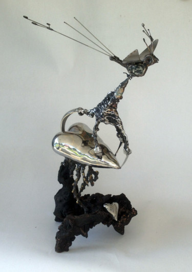 Sculpture titled "Sans scrupule" by Bueno Patrice, Original Artwork, Metals