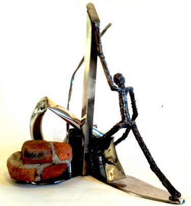 Sculpture titled "Décombres" by Bueno Patrice, Original Artwork, Metals