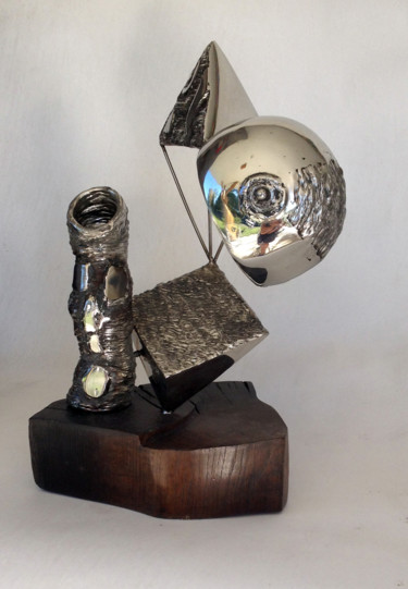 Sculpture titled "Mystère" by Bueno Patrice, Original Artwork, Metals