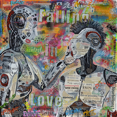 Schilderij getiteld "Falling in love" door Patrice Chambrier, Origineel Kunstwerk, Acryl