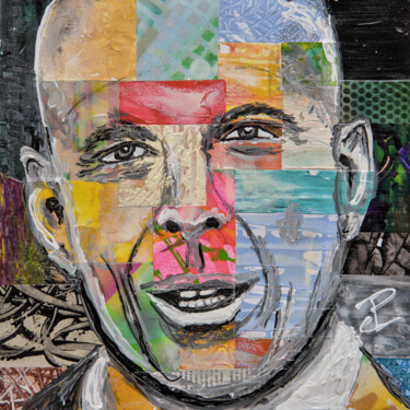 Malarstwo zatytułowany „Bruce Willis” autorstwa Patrice Chambrier, Oryginalna praca, Akryl