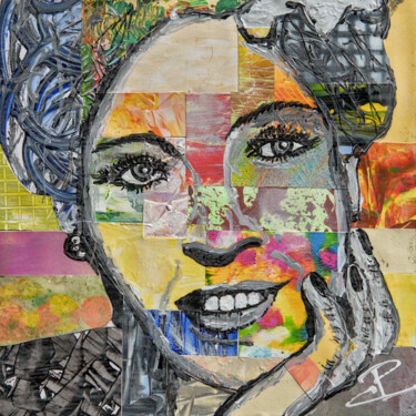 Malerei mit dem Titel "Billie Holiday" von Patrice Chambrier, Original-Kunstwerk, Acryl