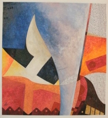 Malerei mit dem Titel ""Aujourd'hui"  N° 2…" von Patrice Gallard, Original-Kunstwerk, Öl
