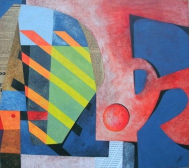 Peinture intitulée ""Ludique"  N° 223" par Patrice Gallard, Œuvre d'art originale, Huile
