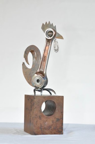 Sculpture intitulée "coq" par Patrice Kauffmann, Œuvre d'art originale