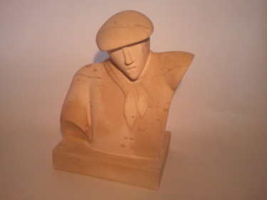Sculpture titled "Jeune homme basque" by Patrice Kauffmann, Original Artwork