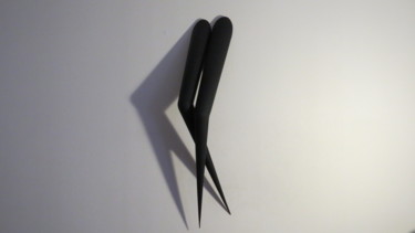 Sculpture intitulée "la fille aux bas no…" par Patrice Kauffmann, Œuvre d'art originale, Métaux
