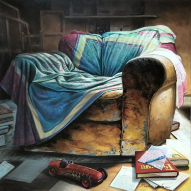 Картина под названием "" Le fauteuil du Fe…" - Patrice Larue, Подлинное произведение искусства, Масло