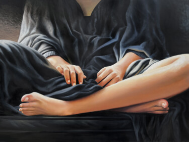 Картина под названием "La robe de bure" - Patrice Larue, Подлинное произведение искусства, Масло