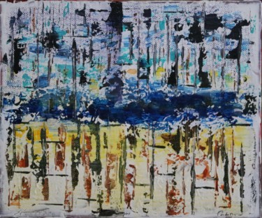 Painting titled "Plage de Trouville" by Patrice Poidevin, Original Artwork, Acrylic