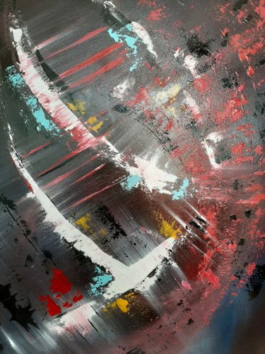 Malerei mit dem Titel "Energie spatiale" von Patrice Poidevin, Original-Kunstwerk, Acryl