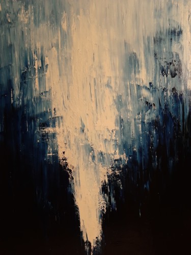 Pittura intitolato "Bleu vertige" da Patrice Poidevin, Opera d'arte originale, Olio