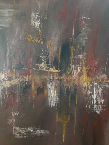 Painting titled "Sous TERRE" by Patrice Poidevin, Original Artwork, Oil