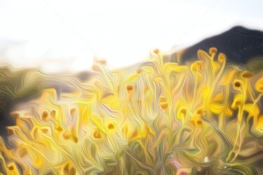 Arte digitale intitolato "Yellow Flowers" da Patricia Antonio, Opera d'arte originale, Fotomontaggio