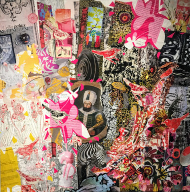 DE TOUT PETITS RIENS, UN GRAND TOUT Collages intitulée "DE TOUT PETITS RIEN…" par Patricia Blin, Œuvre d'art originale, Collages Monté sur Châssis