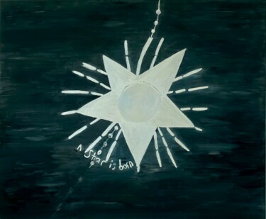 Painting titled "A Star is born" by Patricia Botteron, Original Artwork, Acrylic Mounted on Wood Stretcher frame