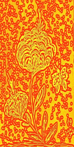 Digitale Kunst getiteld "Flor Naranja" door Patricia Brown (Artedibujopbrown), Origineel Kunstwerk, AI gegenereerde afbeeldi…