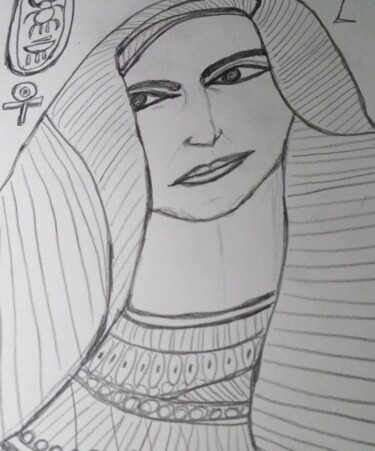 Disegno intitolato "Mujer arabe" da Patricia Brown (Artedibujopbrown), Opera d'arte originale, Matita