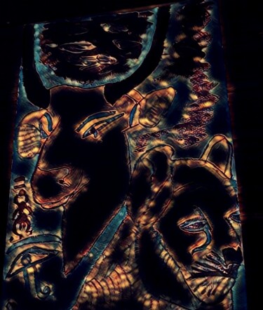 Digital Arts titled "Toro y leon" by Patricia Brown (Artedibujopbrown), Original Artwork, AI generated image