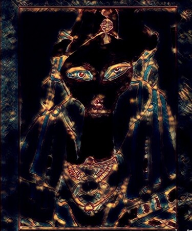 Arts numériques intitulée "Anubes el dios" par Patricia Brown (Artedibujopbrown), Œuvre d'art originale, Image générée par l…
