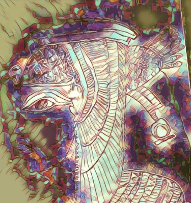 Arts numériques intitulée "Dama egipcia" par Patricia Brown (Artedibujopbrown), Œuvre d'art originale, Image générée par l'IA