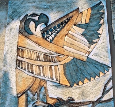 Arte digital titulada "Pajaro Egipcio dos" por Patricia Brown (Artedibujopbrown), Obra de arte original, Imagen generada por…