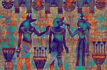 Digital Arts titled "Corte egipcia" by Patricia Brown (Artedibujopbrown), Original Artwork, AI generated image