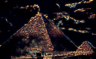 Digital Arts titled "Pirámides de Egipto…" by Patricia Brown (Artedibujopbrown), Original Artwork, AI generated image