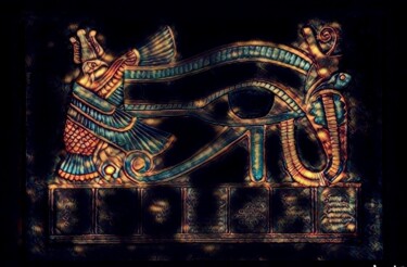 Arts numériques intitulée "Ojo de Horus" par Patricia Brown (Artedibujopbrown), Œuvre d'art originale, Image générée par l'IA