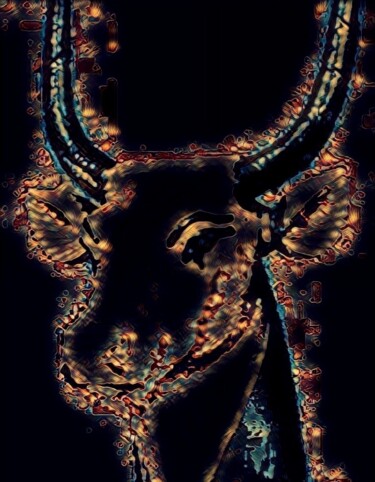 Digital Arts titled "Toro o buey egipcio" by Patricia Brown (Artedibujopbrown), Original Artwork, AI generated image