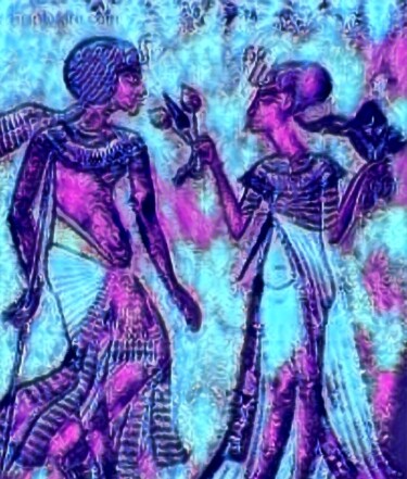Digitale Kunst getiteld "Avatar Egipcio" door Patricia Brown (Artedibujopbrown), Origineel Kunstwerk, AI gegenereerde afbeel…