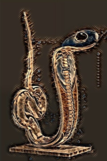 Digitale Kunst getiteld "La cobra" door Patricia Brown (Artedibujopbrown), Origineel Kunstwerk, AI gegenereerde afbeelding