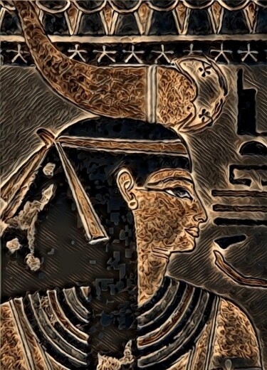 Digitale Kunst getiteld "La egipcia" door Patricia Brown (Artedibujopbrown), Origineel Kunstwerk, AI gegenereerde afbeelding