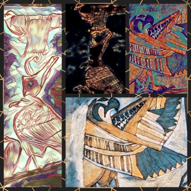 Цифровое искусство под названием "Collage Egipcio uno" - Patricia Brown (Artedibujopbrown), Подлинное произведение искусства…