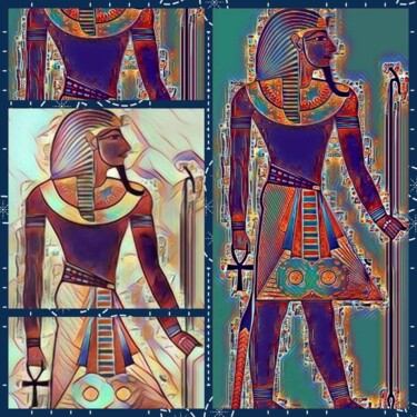 Digital Arts titled "Collage Egipcio dos" by Patricia Brown (Artedibujopbrown), Original Artwork, Digital Collage
