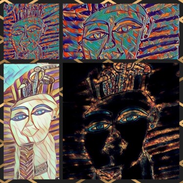 Digital Arts titled "Collage Egipcio tres" by Patricia Brown (Artedibujopbrown), Original Artwork, Digital Collage