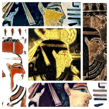 Digital Arts titled "Collage Egipcio oct…" by Patricia Brown (Artedibujopbrown), Original Artwork, Digital Collage