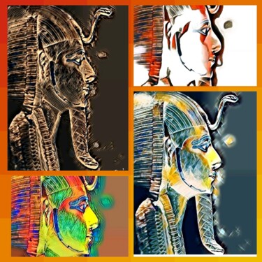 Digitale Kunst mit dem Titel "Collage Egipcio nov…" von Patricia Brown (Artedibujopbrown), Original-Kunstwerk, Digitale Coll…