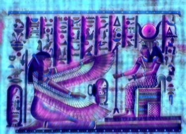 Digital Arts titled "Avatar de Isis y Ra" by Patricia Brown (Artedibujopbrown), Original Artwork, AI generated image