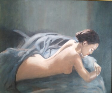 Painting titled "Julia" by Patricia Caillault, Original Artwork, Oil