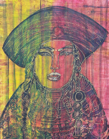Schilderij getiteld "Tibet" door Patrícia Calmon, Origineel Kunstwerk, Acryl