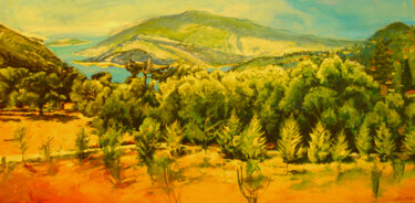 Peinture intitulée "Turkish delight" par Patricia Clements Art, Œuvre d'art originale, Huile Monté sur Châssis en bois
