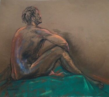 Dibujo titulada "Contemplation a Mal…" por Patricia Clements Art, Obra de arte original, Pastel