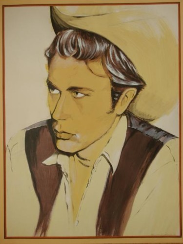 Painting titled "James Dean" by Patricia Colapinto, Original Artwork, Oil